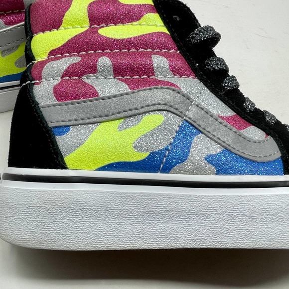 Vans Sk8-Hi Platform 2 Off The Wall Skateboard Black White Womens 7 L.6.7-1099 - Picture 9 of 16